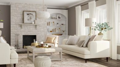 white living room setup